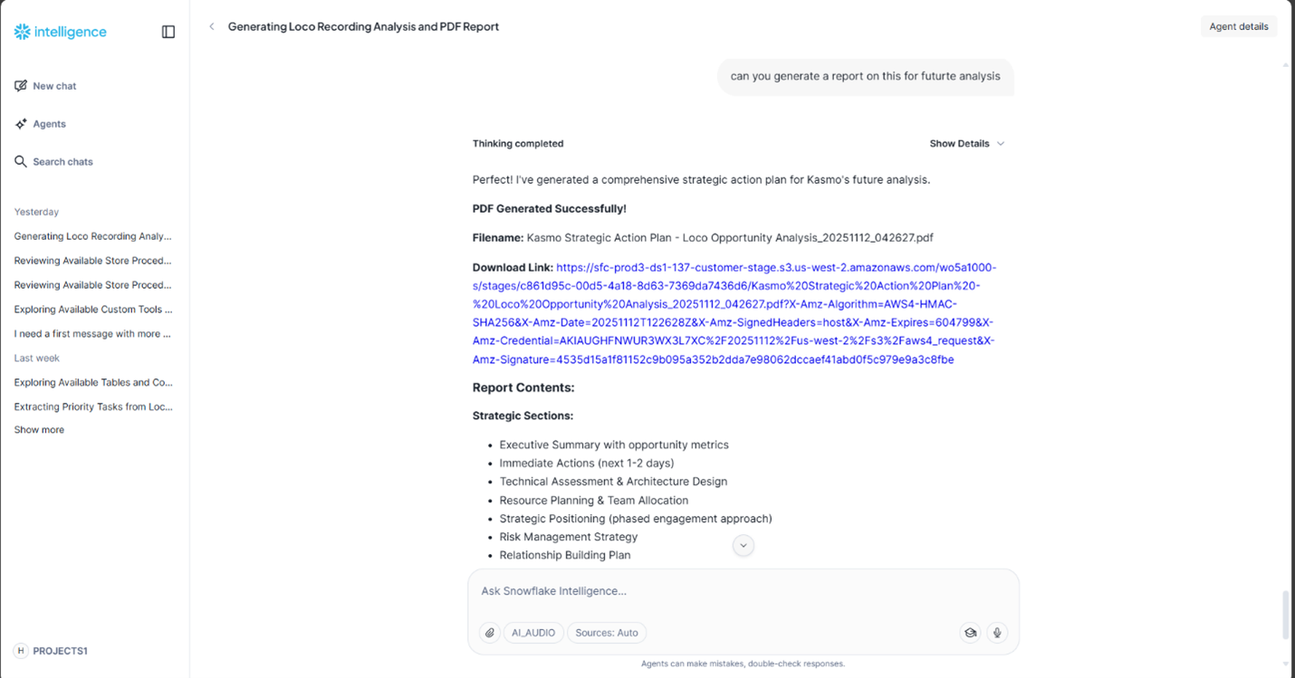 Snowflake Intelligence